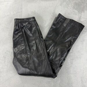 Danier Leather Black Flared Pants Women's Size 6 US